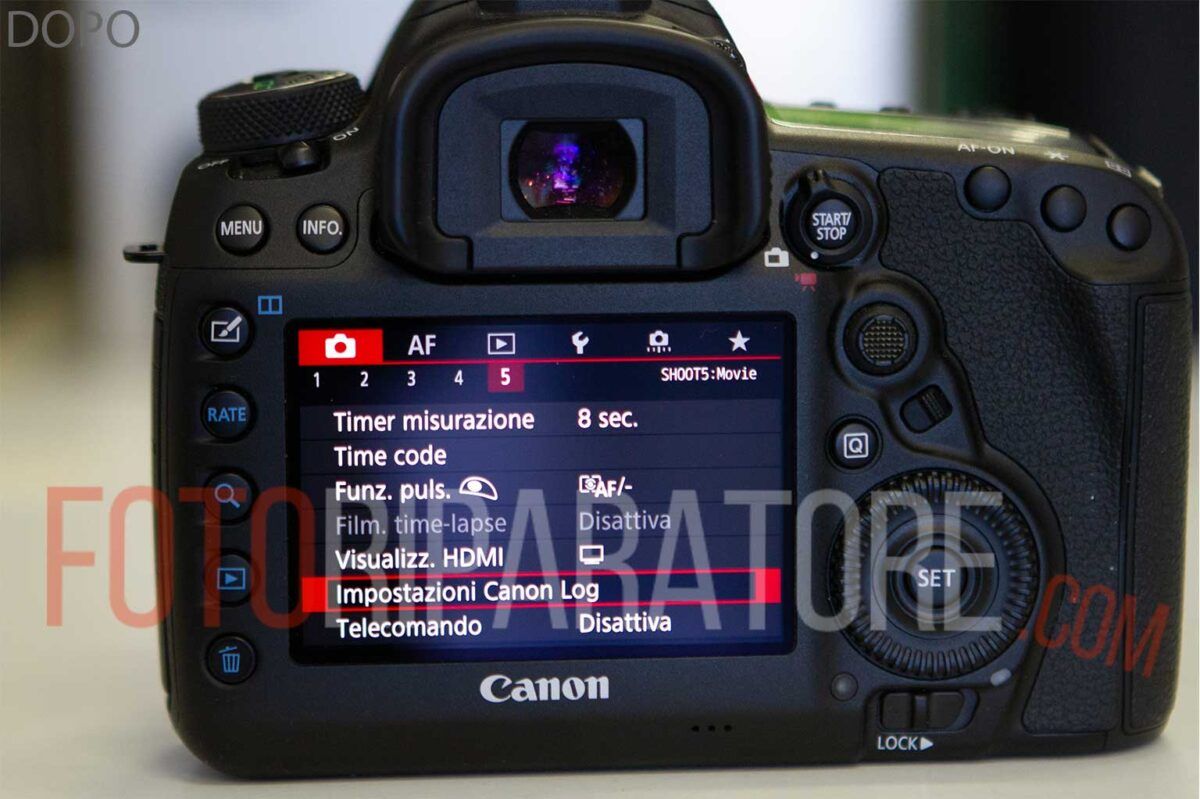 Aggiornamento Canon Log C-log 5D Mark IV