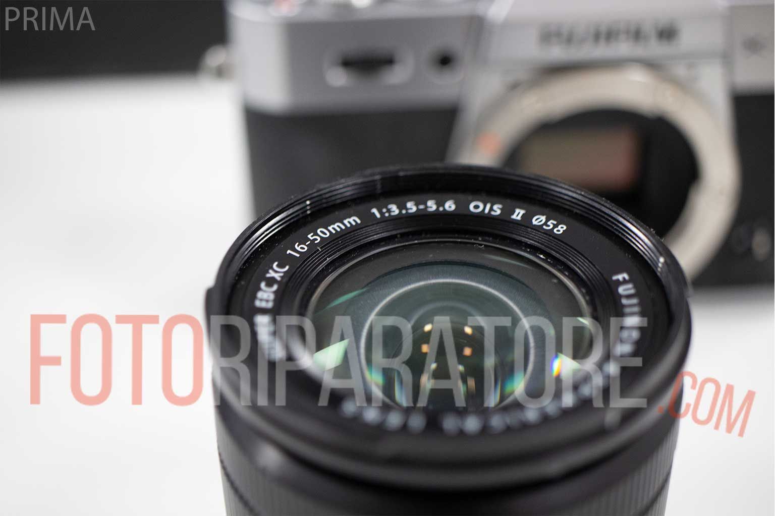 Fujifilm 16-50mm F3.5-5.6 OIS attacco rotto – Sostituzione Attacco e Flat di comunicazione