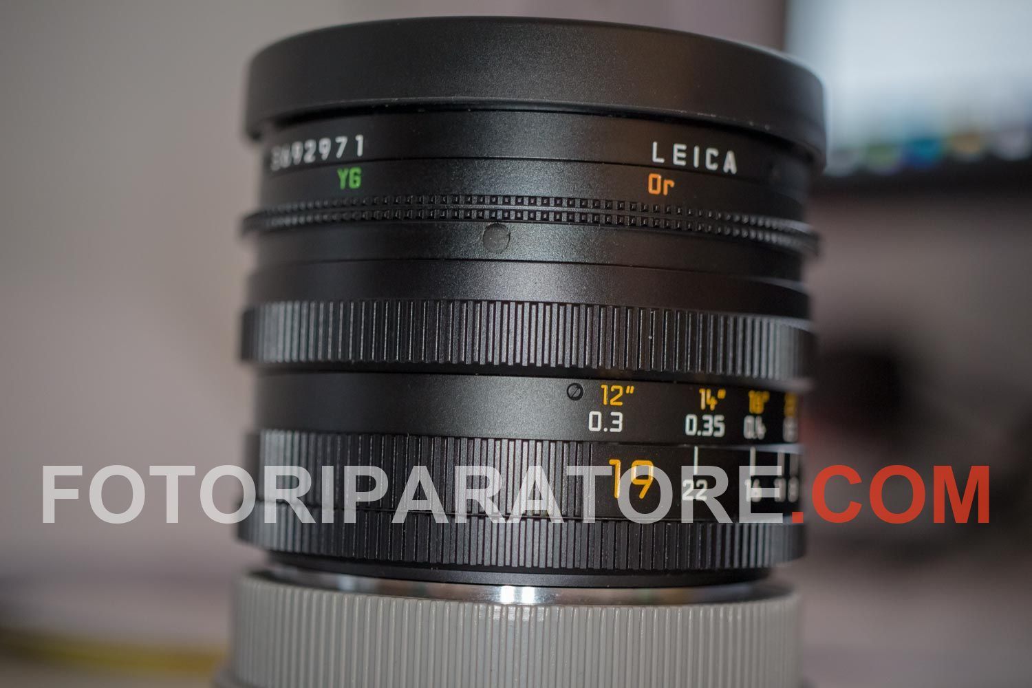 Leica R 19mm 2.8 V2 vignettatura immagine: sistema filtri interno sostituito