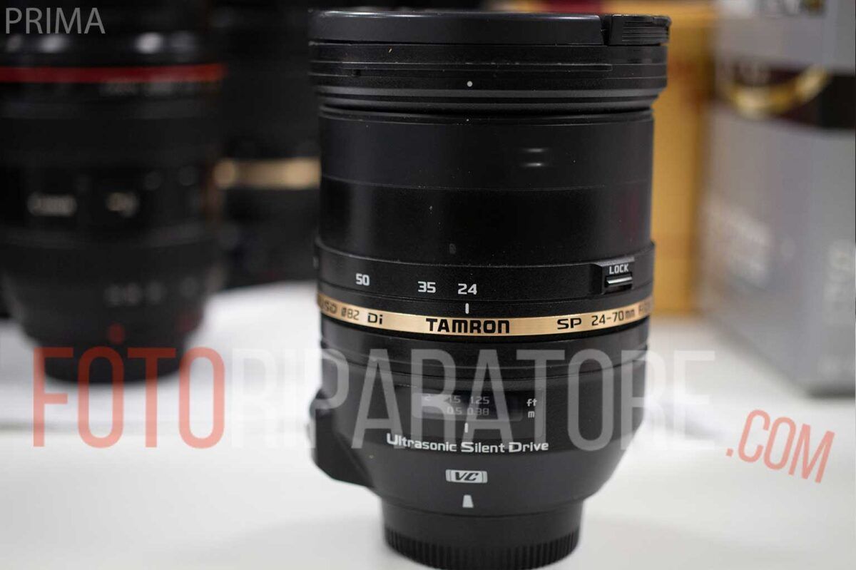 Riparazione Tamron 24-70 con zoom bloccato attacco Nikon