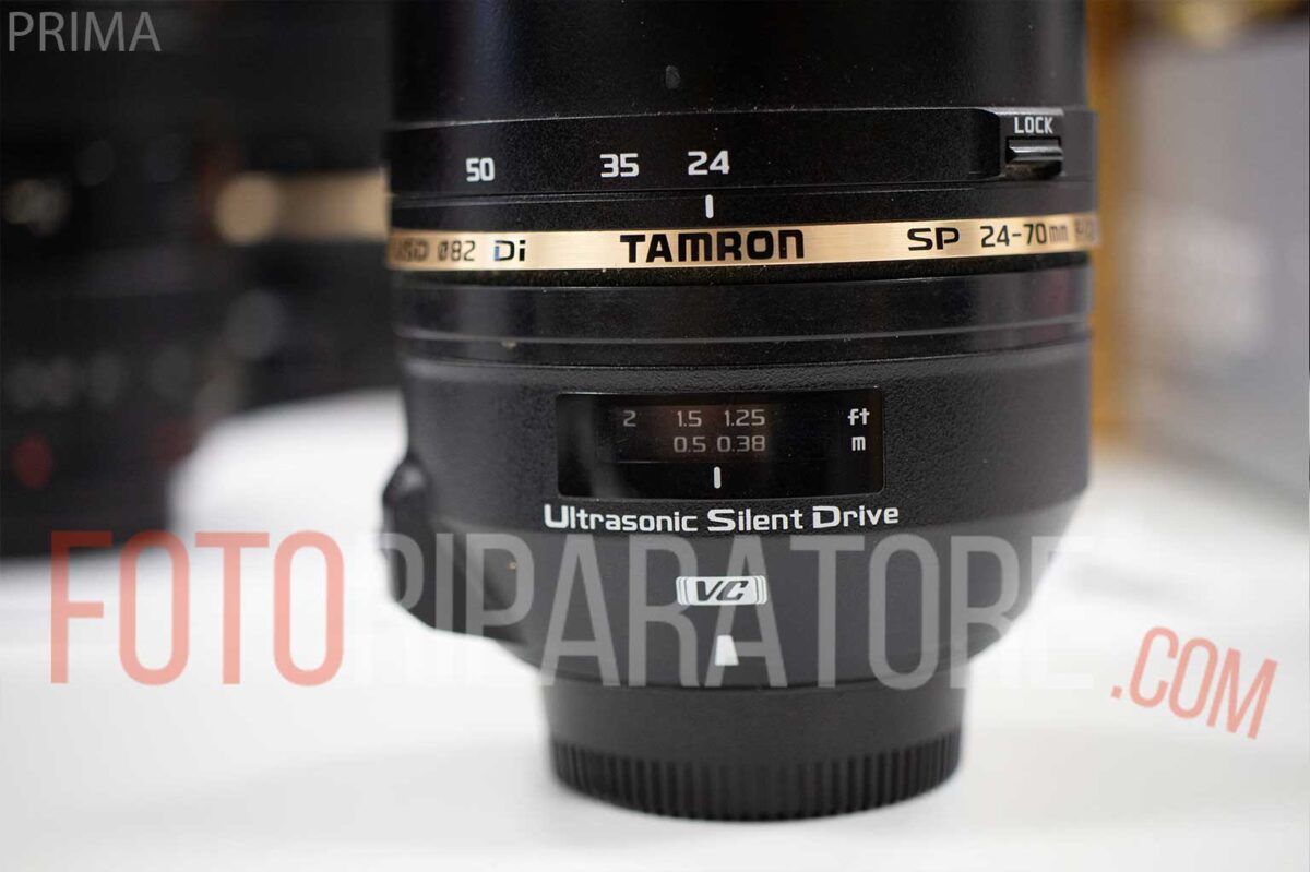 Riparazione Tamron 24-70 con zoom bloccato attacco Nikon