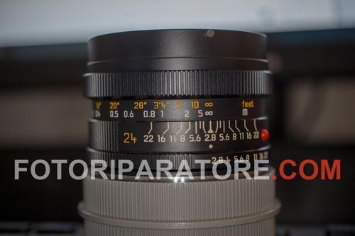 Leica R 24mm 2.8 con ghiera rigida: ripristino funzionalità ghiera.