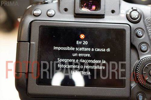 Sostituzione otturatore Canon 6D Mark II – Errore 20